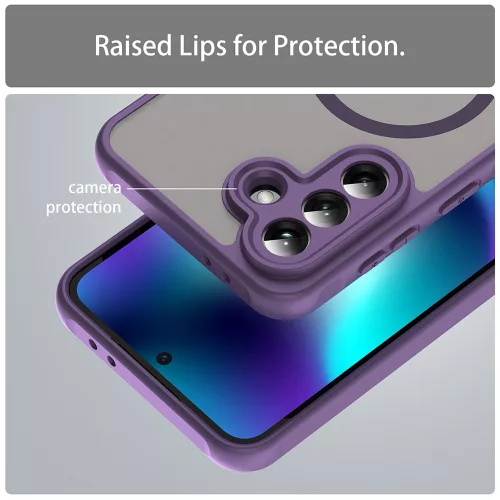 Techsuit - HaloFrost II MagSafe tok - Samsung Galaxy A37 5G - Lila