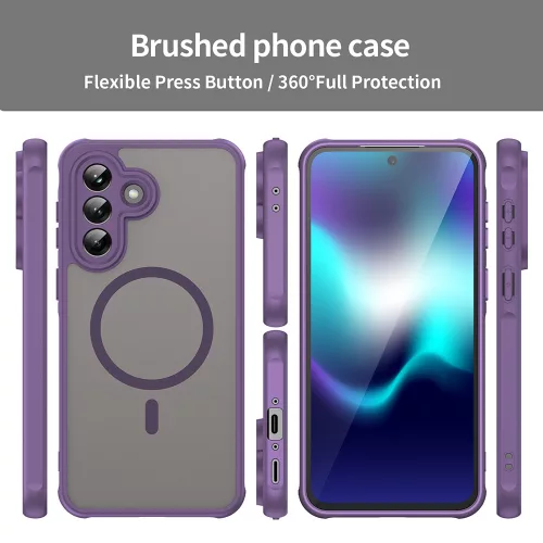 Techsuit - HaloFrost II MagSafe tok - Samsung Galaxy A37 5G - Lila