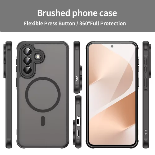 Techsuit - HaloFrost II MagSafe tok - Samsung Galaxy A57 5G - Fekete