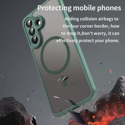 Techsuit - HaloFrost II MagSafe tok - Samsung Galaxy A57 5G - Zöld