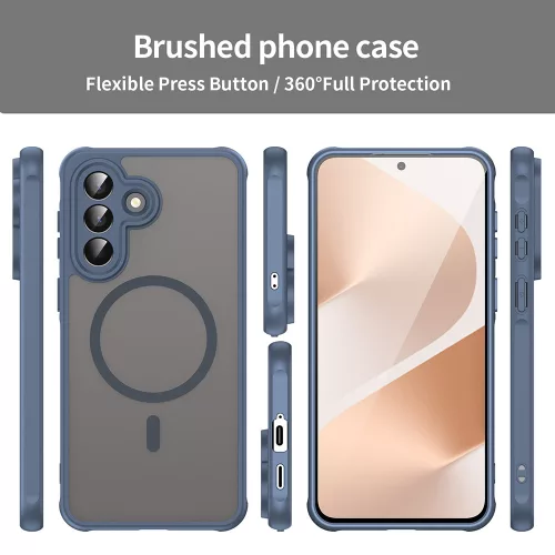 Techsuit - HaloFrost II MagSafe tok - Samsung Galaxy A57 5G - Sötétkék