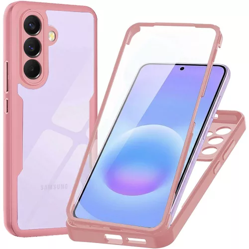 Techsuit - ColorVerse 360 tok kijelzővédővel - Samsung Galaxy A57 5G - Rózsaszín