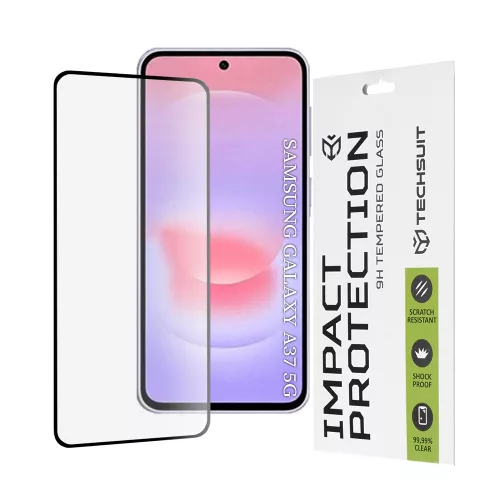 Techsuit - 111D Full Cover / Full Glue üvegfólia - Samsung Galaxy A37 5G - Fekete széllel