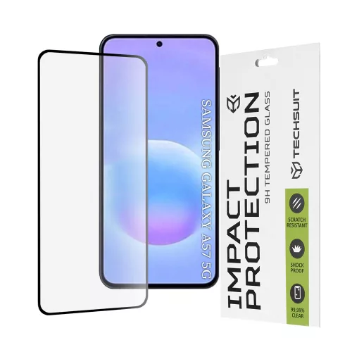 Techsuit - 111D Full Cover / Full Glue üvegfólia - Samsung Galaxy A57 5G - Fekete széllel