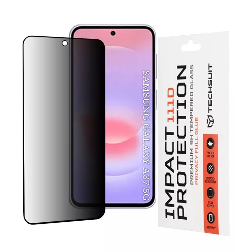 Techsuit - 111D Privacy betekintésgátló üvegfólia - Samsung Galaxy A37 5G - Fekete