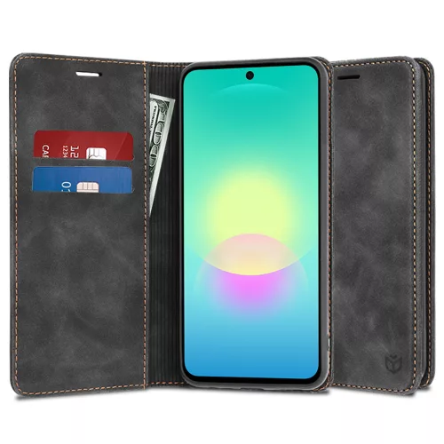 Techsuit - Confy Cover kinyitható tok - Samsung Galaxy A27 5G - Fekete