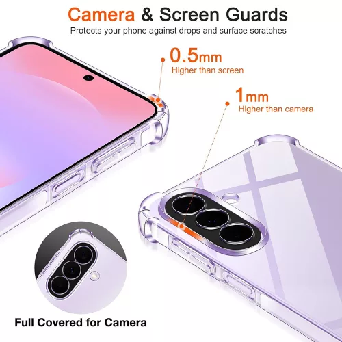 Techsuit - Shockproof Átlátszó Ütésálló Szilikon tok - Samsung Galaxy A27 5G - Átlátszó