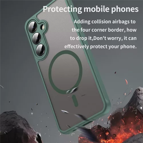 Techsuit - HaloFrost II MagSafe tok - Samsung Galaxy A27 5G - Zöld