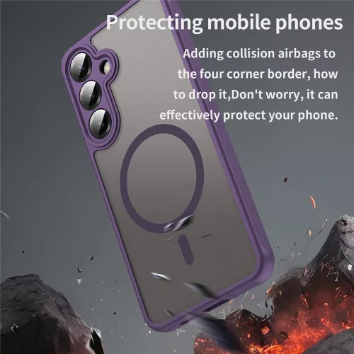 Techsuit - HaloFrost II MagSafe tok - Samsung Galaxy A27 5G - Lila