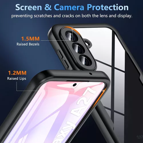 Techsuit - ColorVerse 360 tok kijelzővédővel - Samsung Galaxy A27 5G - Fekete