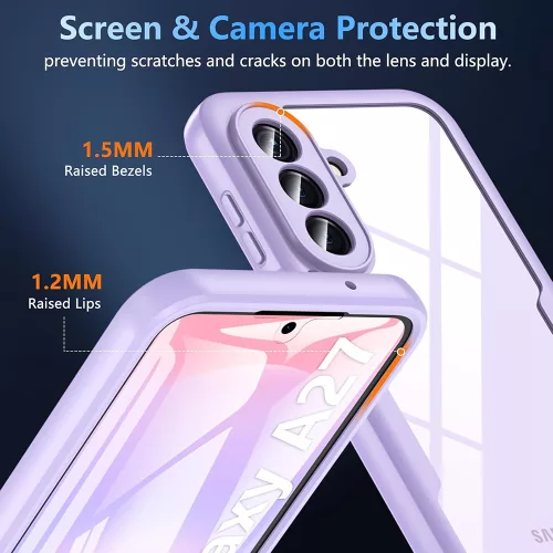 Techsuit - ColorVerse 360 tok kijelzővédővel - Samsung Galaxy A27 5G - Lila