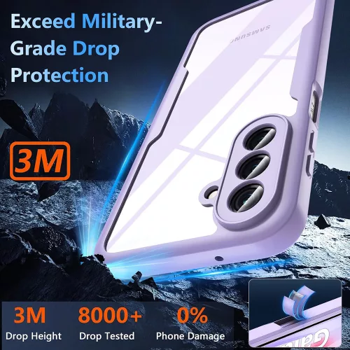 Techsuit - ColorVerse 360 tok kijelzővédővel - Samsung Galaxy A27 5G - Lila