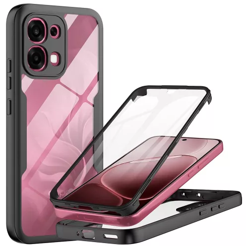 Techsuit - ColorVerse 360 tok kijelzővédővel - Oppo A6 Pro 4G / A6 Pro 5G - Fekete