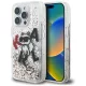 Karl Lagerfeld - Liquid Glitter Choupette Logo (KLHCP16XLCHSCTDT) - iPhone 16 Pro Max - Clear
