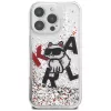 Karl Lagerfeld - Liquid Glitter Choupette Logo (KLHCP16XLCHSCTDT) - iPhone 16 Pro Max - Clear