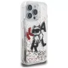 Karl Lagerfeld - Liquid Glitter Choupette Logo (KLHCP16XLCHSCTDT) - iPhone 16 Pro Max - Clear