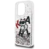 Karl Lagerfeld - Liquid Glitter Choupette Logo (KLHCP16XLCHSCTDT) - iPhone 16 Pro Max - Clear