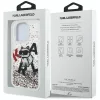 Karl Lagerfeld - Liquid Glitter Choupette Logo (KLHCP16XLCHSCTDT) - iPhone 16 Pro Max - Clear