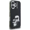 Karl Lagerfeld - IML Aquarelle Karl & Choupette (KLHCP16SHMKCAQK) - iPhone 16 - Black