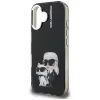 Karl Lagerfeld - IML Aquarelle Karl & Choupette (KLHCP16SHMKCAQK) - iPhone 16 - Black