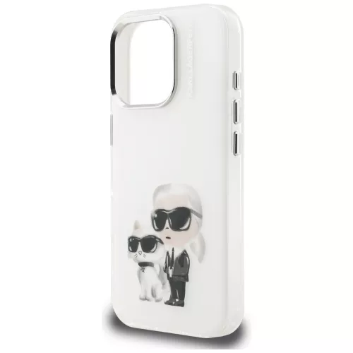Karl Lagerfeld - IML Aquarelle Karl & Choupette (KLHCP16LHMKCAQH) - iPhone 16 Pro - White
