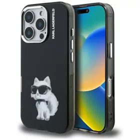   Karl Lagerfeld - IML Aquarelle Choupette Logo (KLHCP16XHMCHAQK) - iPhone 16 Pro Max - Black