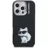 Karl Lagerfeld - IML Aquarelle Choupette Logo (KLHCP16XHMCHAQK) - iPhone 16 Pro Max - Black
