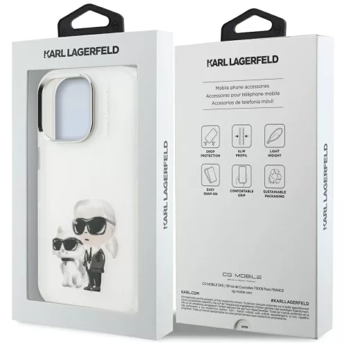 Karl Lagerfeld - IML Aquarelle Karl & Choupette (KLHCP16XHMKCAQH) - iPhone 16 Pro Max - White