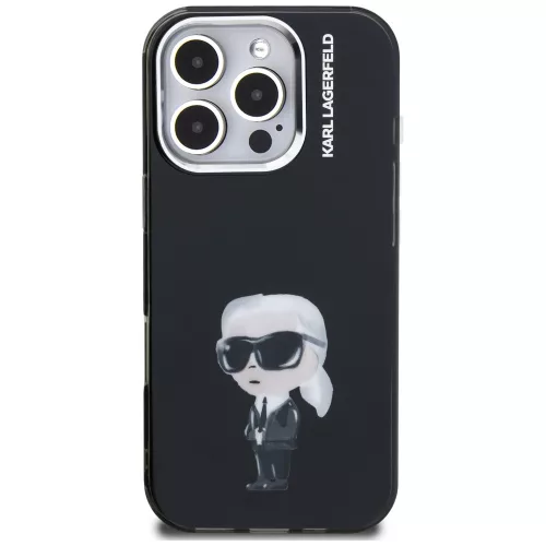Karl Lagerfeld - IML Aquarelle Karl & Logo MagSafe (KLHCP16LHMKIAQK) - iPhone 16 Pro - Black