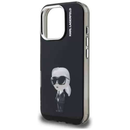 Karl Lagerfeld - IML Aquarelle Karl & Logo MagSafe (KLHCP16LHMKIAQK) - iPhone 16 Pro - Black