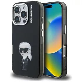   Karl Lagerfeld - IML Aquarelle Karl & Logo MagSafe (KLHCP16XHMKIAQK) - iPhone 16 Pro Max - Black