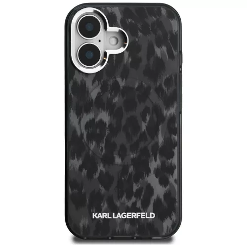 Karl Lagerfeld - IML Leopard Pattern MagSafe (KLHMP16SHDLEOICK) - iPhone 16 - Black