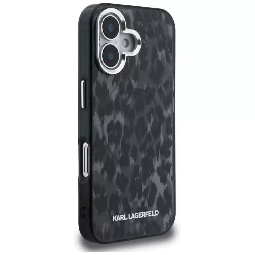 Karl Lagerfeld - IML Leopard Pattern MagSafe (KLHMP16SHDLEOICK) - iPhone 16 - Black