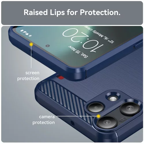 Techsuit - Carbon szilikon tok - Nothing Phone (3a) Lite - Kék