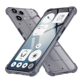   Techsuit - Shockproof Átlátszó Ütésálló Szilikon tok - Nothing Phone (3a) Lite - Átlátszó fekete