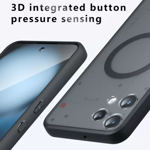 Techsuit - PureFrost MagSafe Ütésálló tok Ütésálló tok - Nothing Phone (3a) Lite - Matt fekete