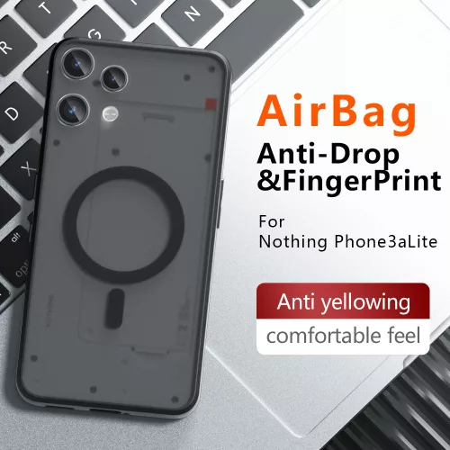 Techsuit - PureFrost MagSafe Ütésálló tok Ütésálló tok - Nothing Phone (3a) Lite - Matt fekete