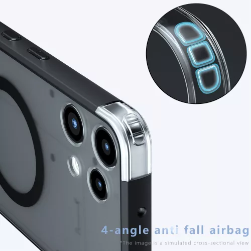 Techsuit - PureFrost MagSafe Ütésálló tok Ütésálló tok - Nothing Phone (3a) Lite - Matt fekete