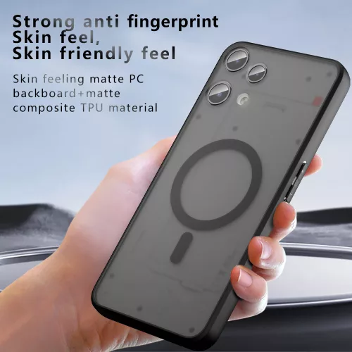 Techsuit - PureFrost MagSafe Ütésálló tok Ütésálló tok - Nothing Phone (3a) Lite - Matt fekete