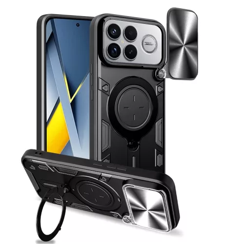 Techsuit - CamGuard Pro ütésálló tok - Xiaomi Poco F8 Ultra - Fekete