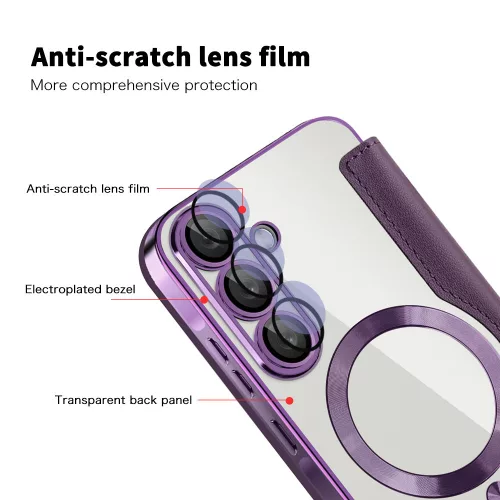 Techsuit - SmartMag Book Case - Samsung Galaxy A57 5G - Purple