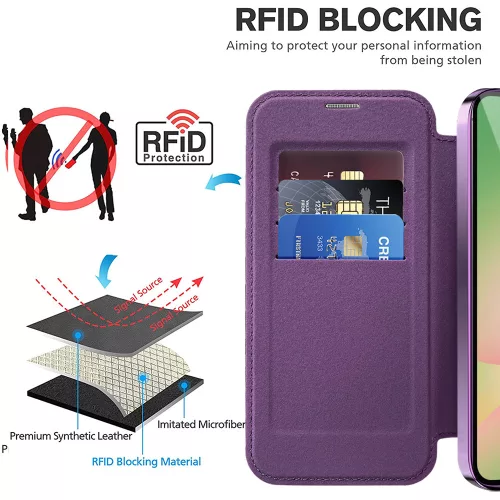 Techsuit - SmartMag Book Case - Samsung Galaxy A57 5G - Purple