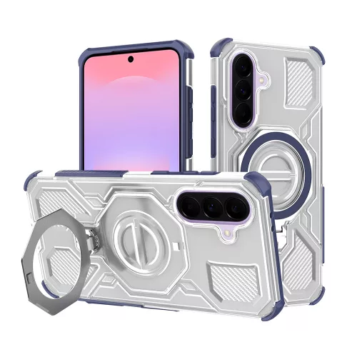 Techsuit - Carbon Shield PRO ütésálló tok - Samsung Galaxy A37 5G - Kék átlátszó