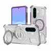 Techsuit - Carbon Shield PRO ütésálló tok - Samsung Galaxy A57 5G - Lila átlátszó