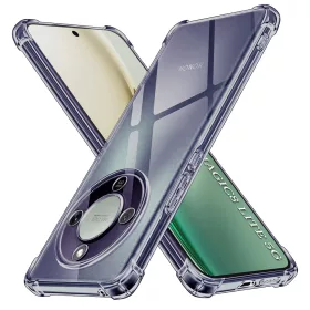   Techsuit - Shockproof Átlátszó Ütésálló Szilikon tok - Honor Magic8 Lite - Átlátszó fekete