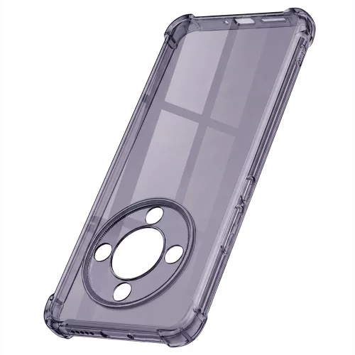 Techsuit - Shockproof Átlátszó Ütésálló Szilikon tok - Honor Magic8 Lite - Átlátszó fekete