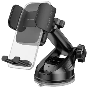   Proove - Autós tartó Crystal Clamp Plus (CHCSP0000001) - Műszerfalra, Mechanical Clamp, Tapadókorong, Stylish, Univerzális - Black