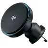 Proove - Autós tartó vezeték nélküli töltéssel Light Circle (WHLC15010002) - Szellőzőrácsra, Mágneses tapadás, Qi2 15W - Metallic Grey