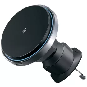   Proove - Autós tartó vezeték nélküli töltéssel Magic Circle Pro (WHMP15010001) - MagSafe, Szellőzőrácsra, 360, Qi2 15W, LED - Black