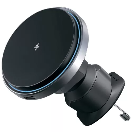 Proove - Autós tartó vezeték nélküli töltéssel Magic Circle Pro (WHMP15010001) - MagSafe, Szellőzőrácsra, 360, Qi2 15W, LED - Black